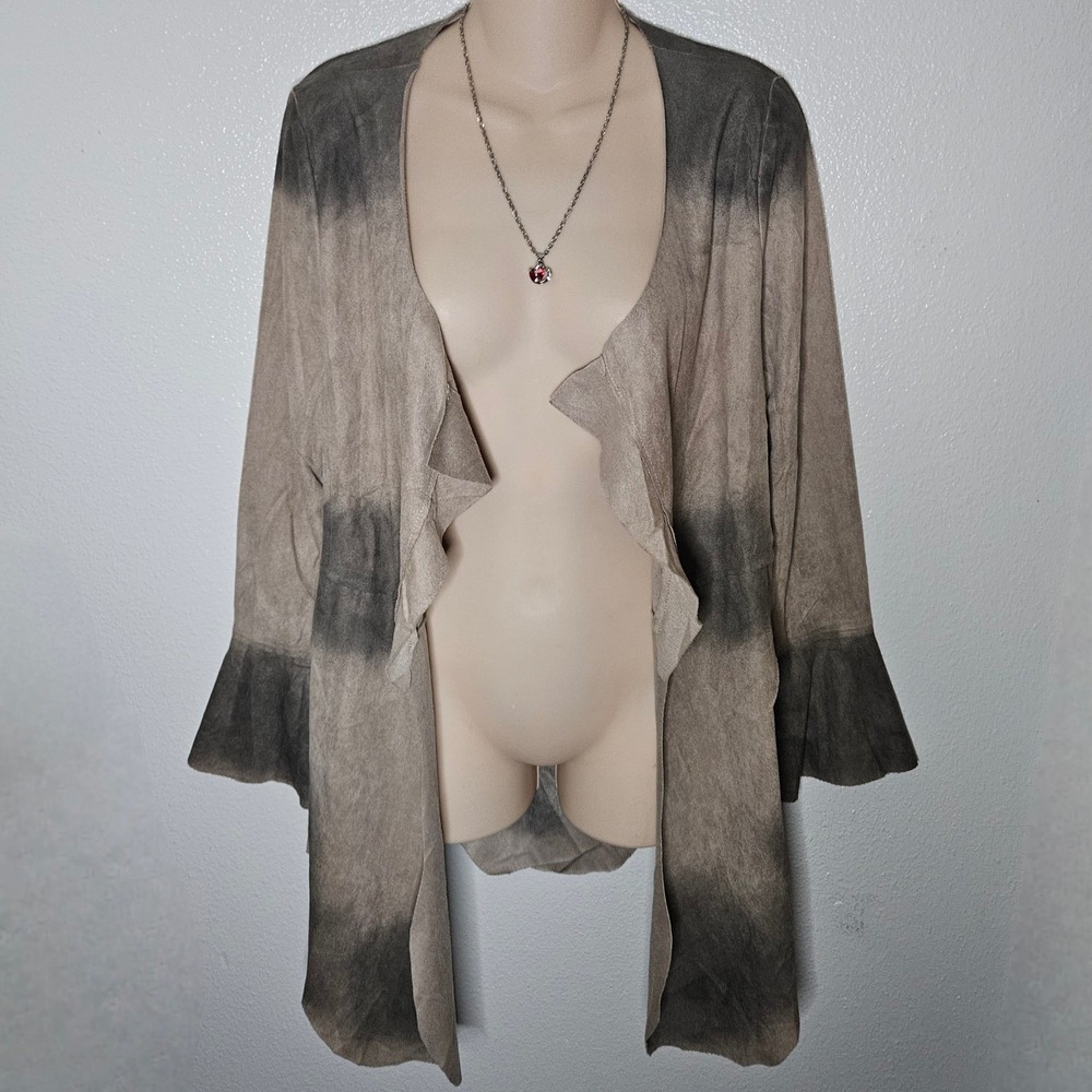 Vocal Tie Dye Lace Up Back‎ Cardigan Jacket Duster